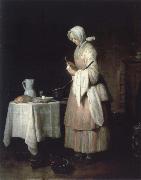 Jean Baptiste Simeon Chardin The fursorgliche lass oil painting artist